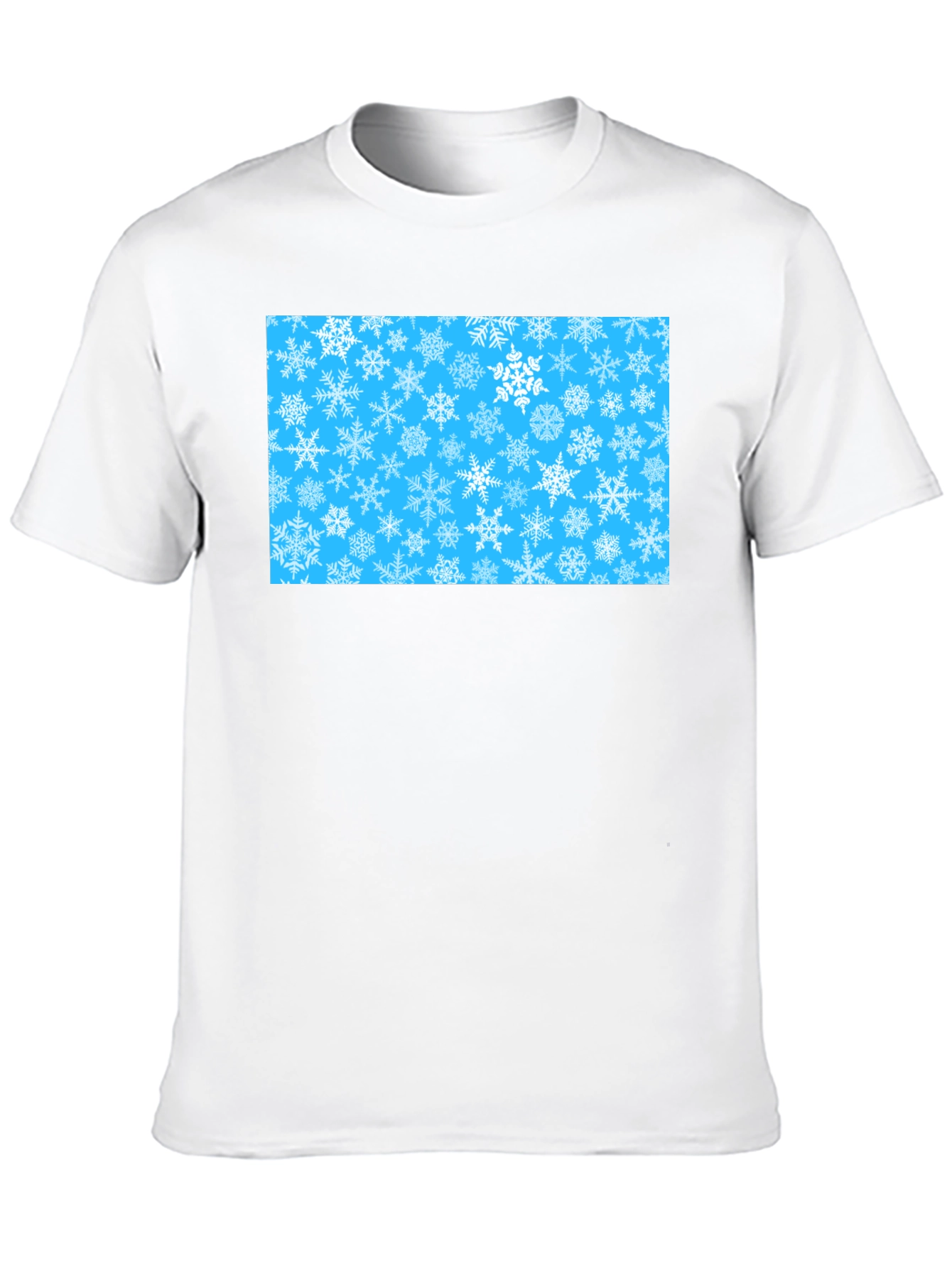 Snowflake Pattern Black T-Shirt