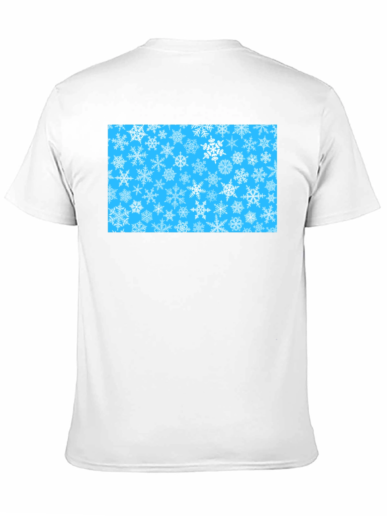 Snowflake Pattern Black T-Shirt