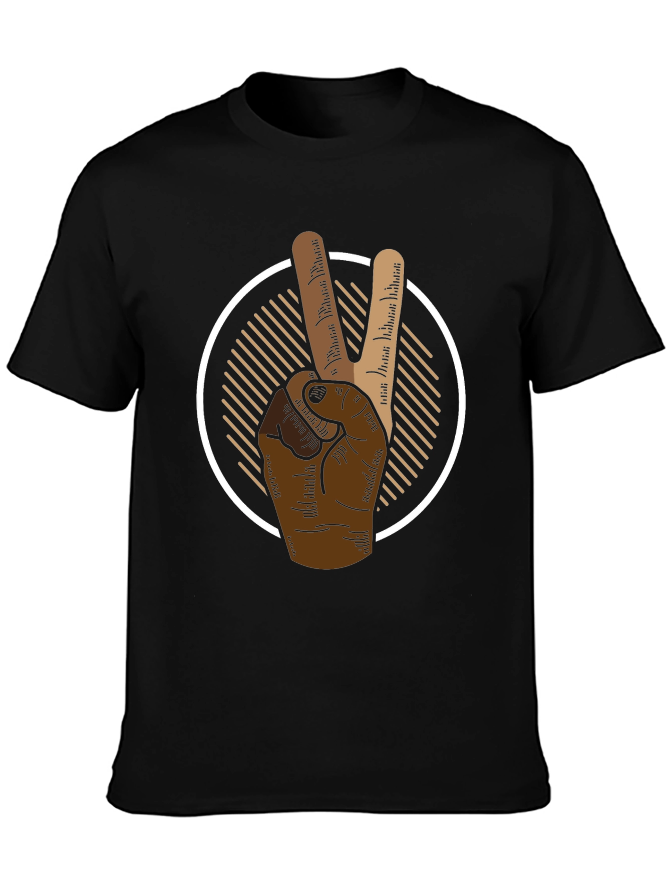 Peace Sign Graphic Tee - Mens Black T-Shirt