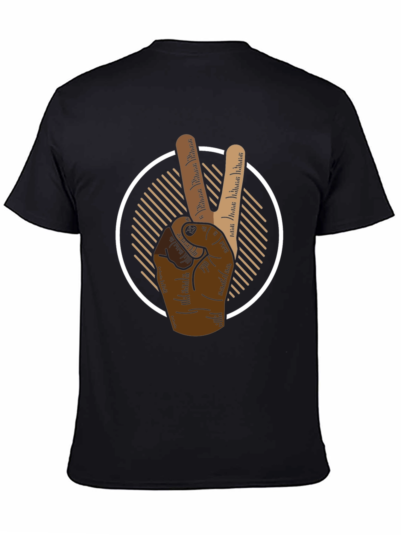 Peace Sign Graphic Tee - Mens Black T-Shirt