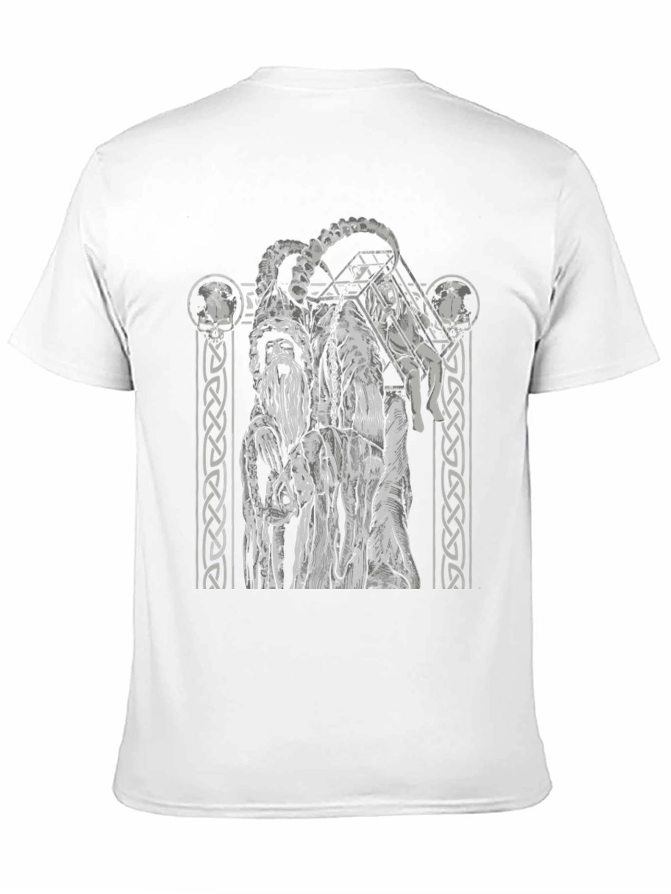 Black Graphic Tee - Horned Figure