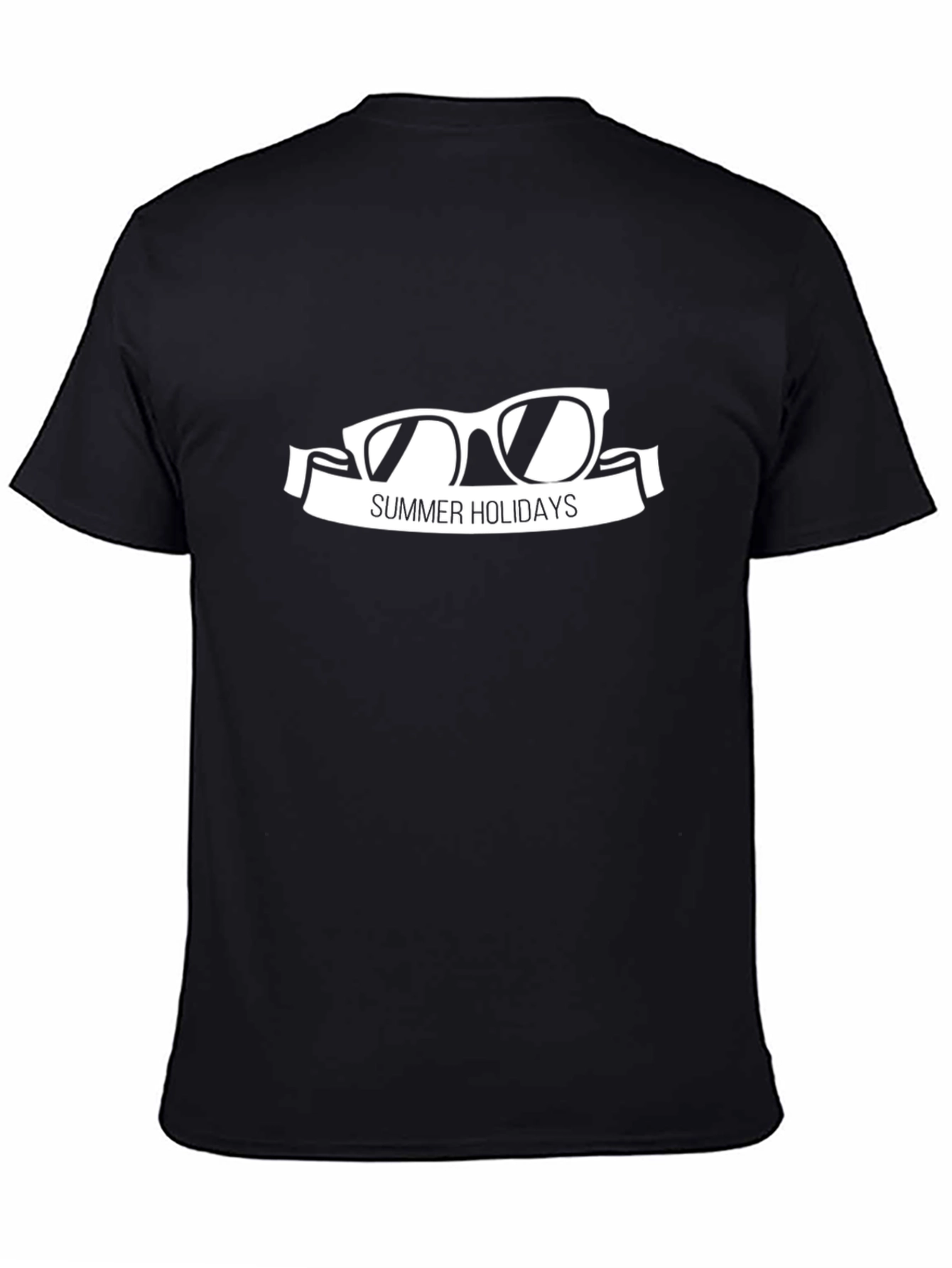 Summer Holidays Graphic Tee - Black