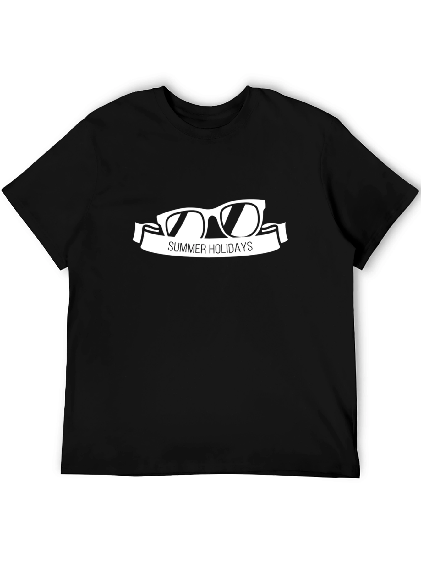 Summer Holidays Graphic Tee - Black