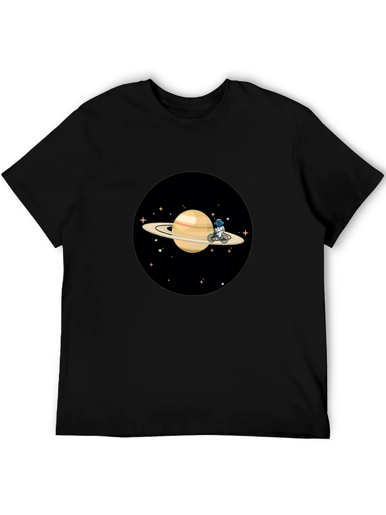 Astronaut Saturn Bike Ride T-Shirt