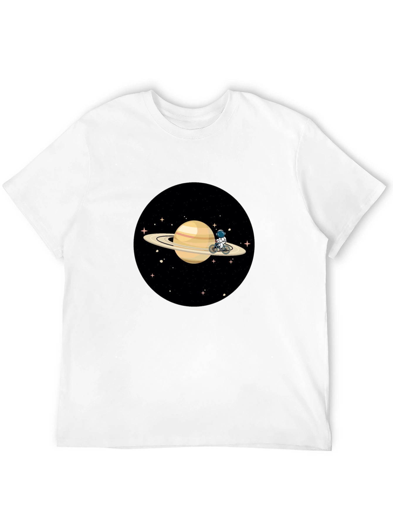Astronaut Saturn Bike Ride T-Shirt