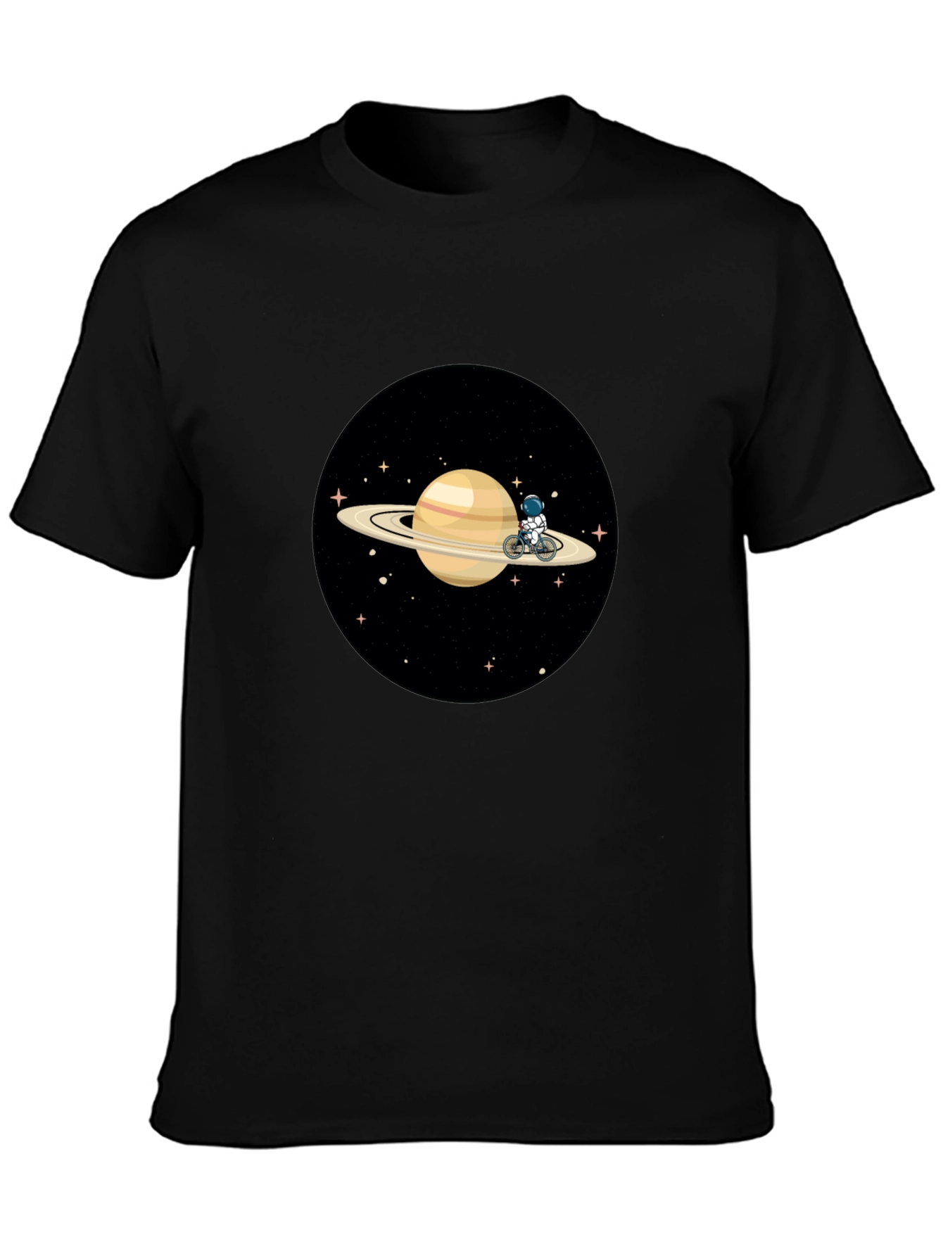Astronaut Saturn Bike Ride T-Shirt