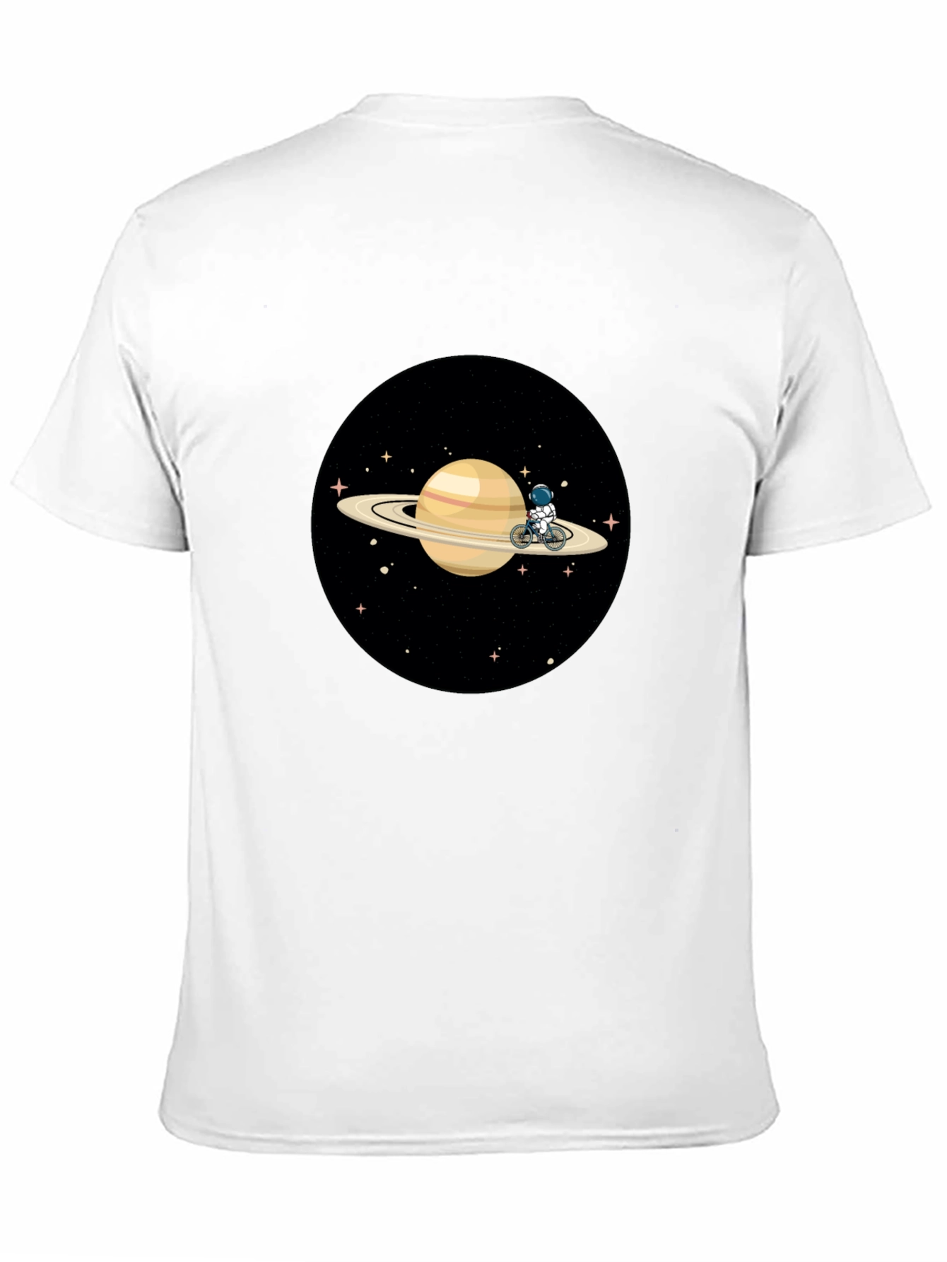 Astronaut Saturn Bike Ride T-Shirt