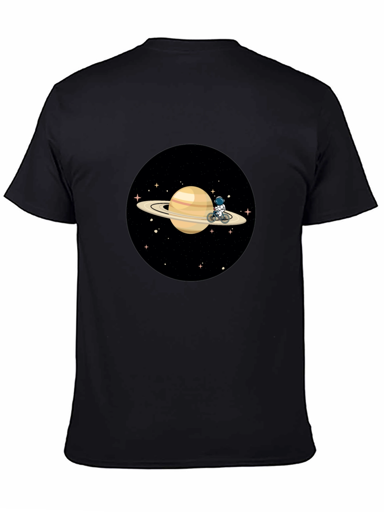 Astronaut Saturn Bike Ride T-Shirt