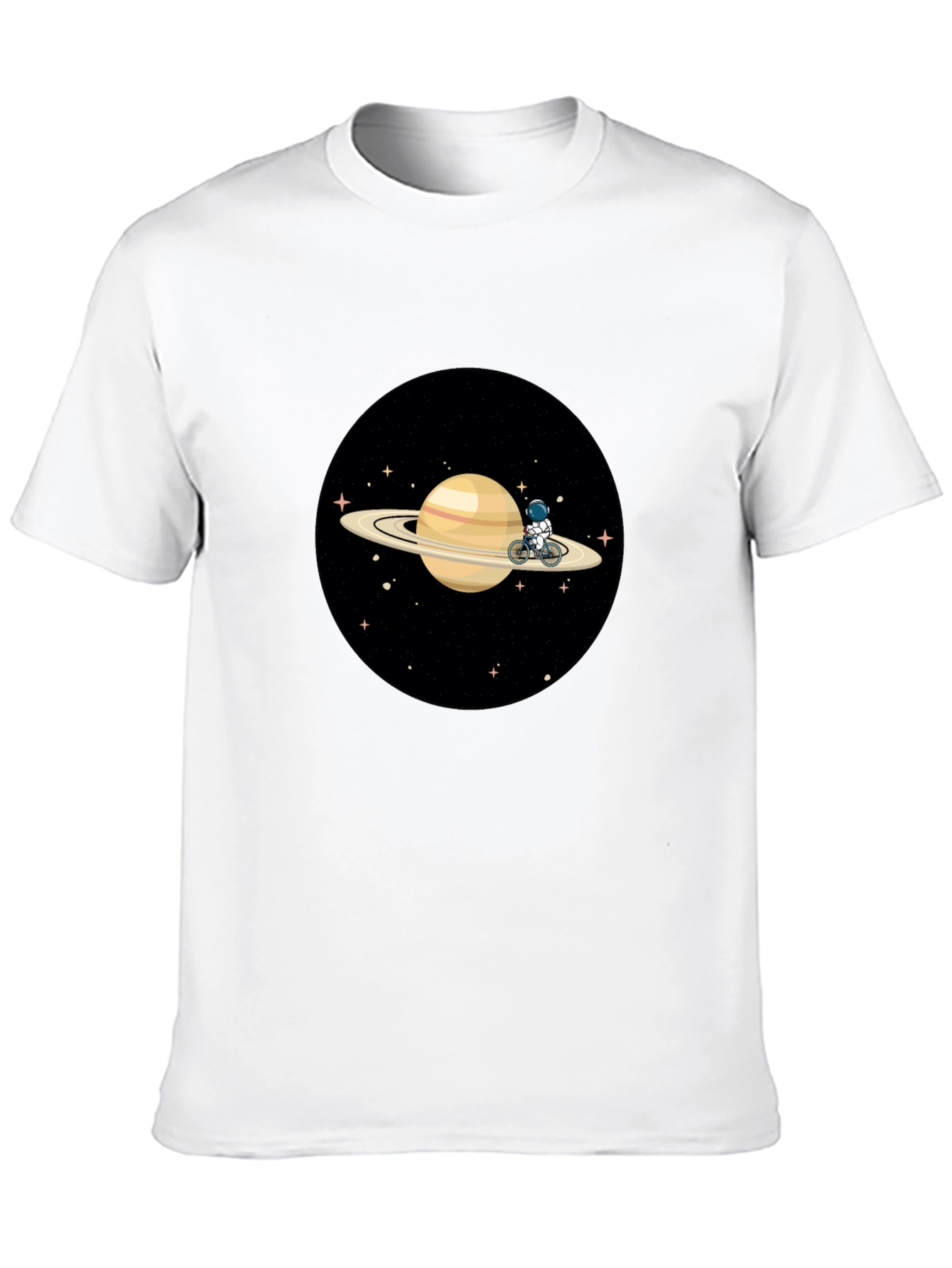Astronaut Saturn Bike Ride T-Shirt