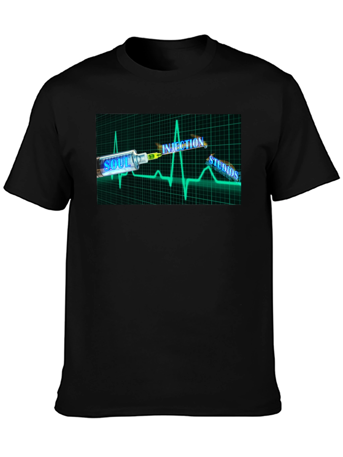 Soul Injection Studios Black Graphic T-Shirt