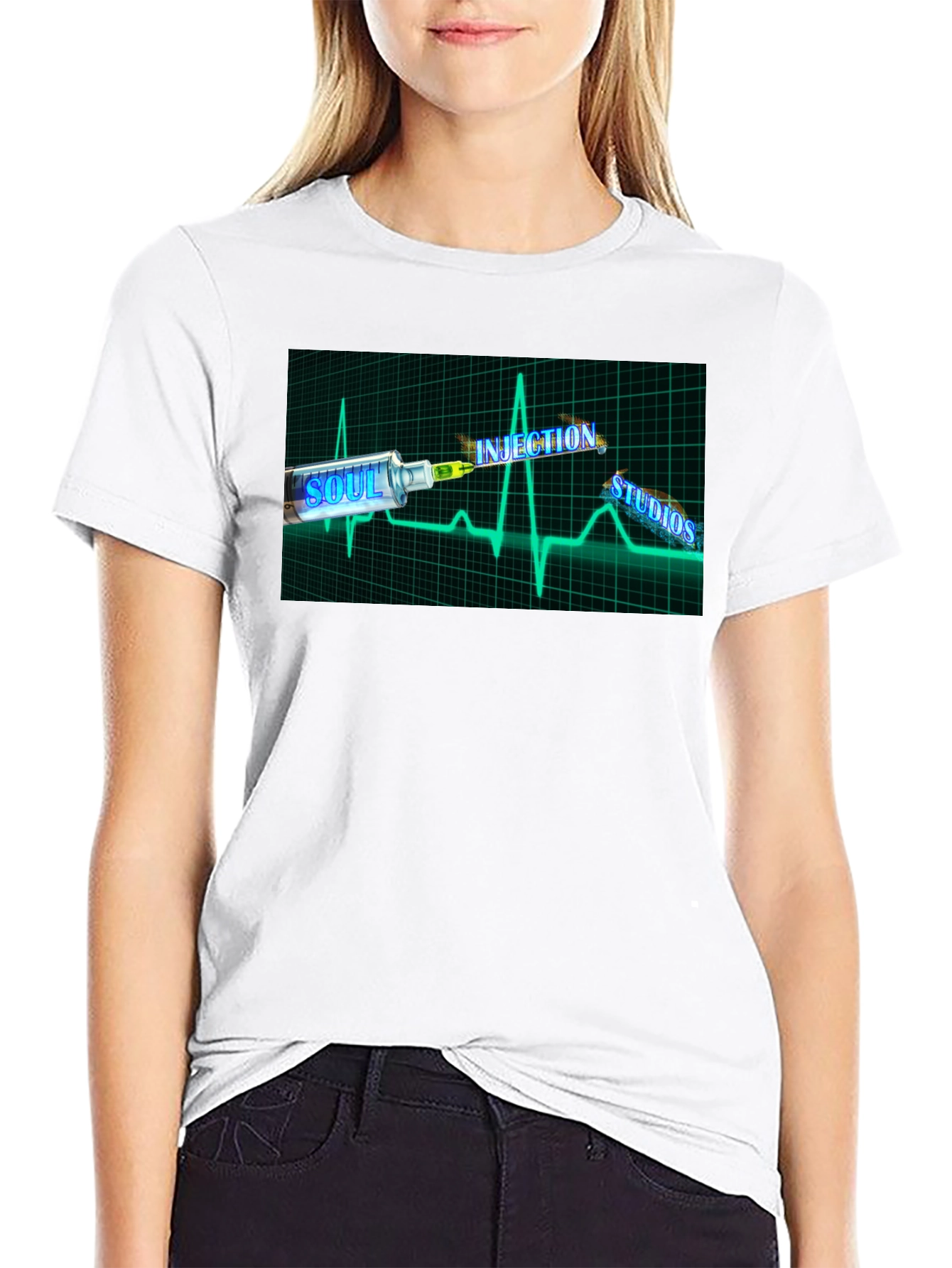 Soul Injection Studios Black Graphic T-Shirt