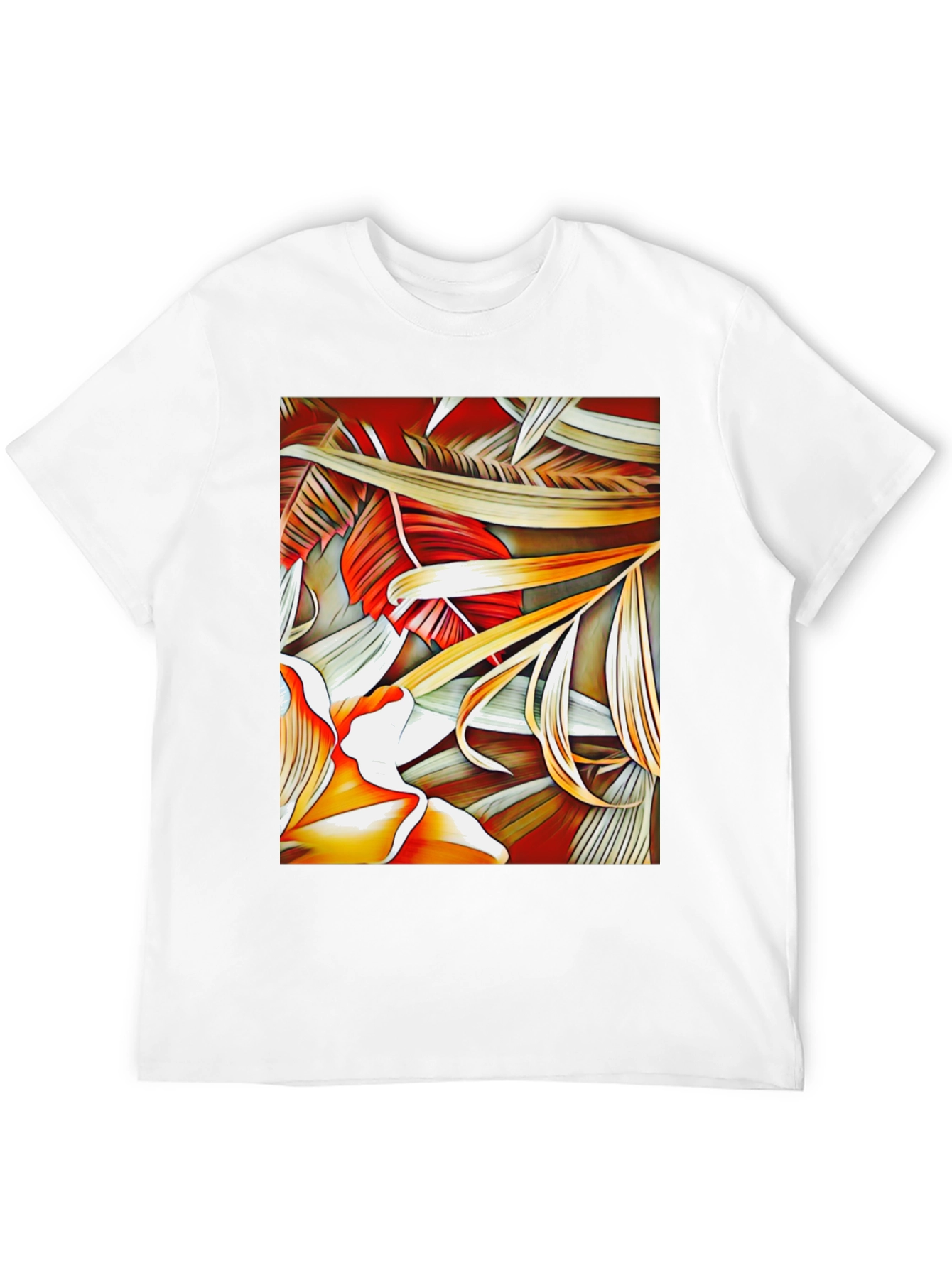 Tropical Leaves Graphic Tee - Unique Design
