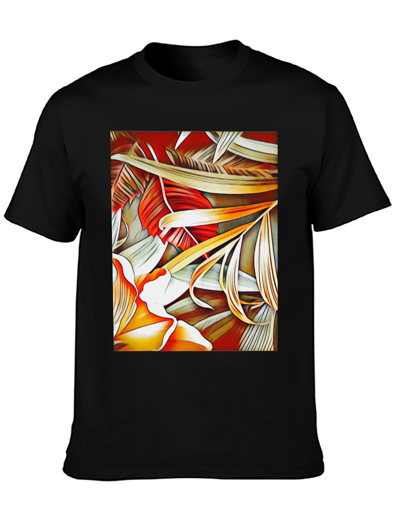 Tropical Leaves Graphic Tee - Unique Design