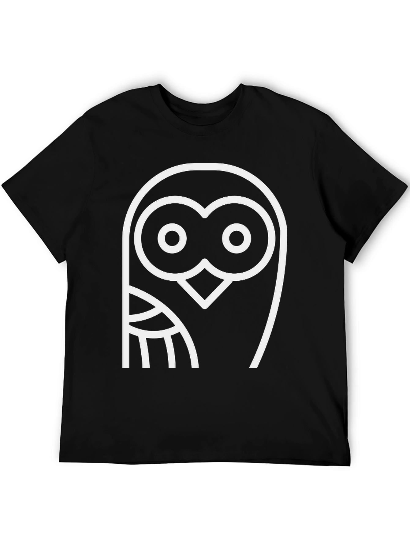 Cool Owl Graphic Black T-Shirt