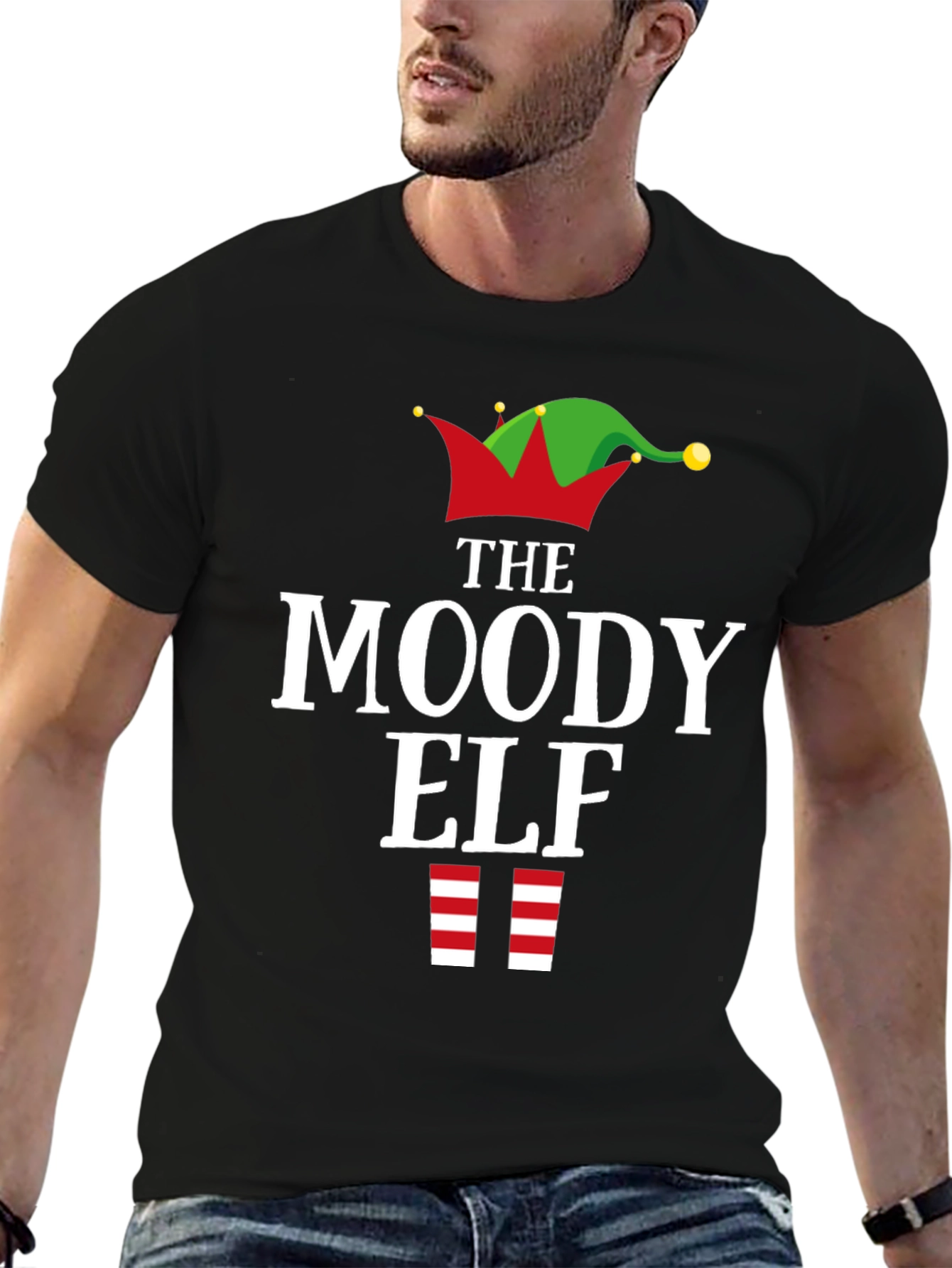 The Moody Elf Christmas T-Shirt - Holiday Apparel