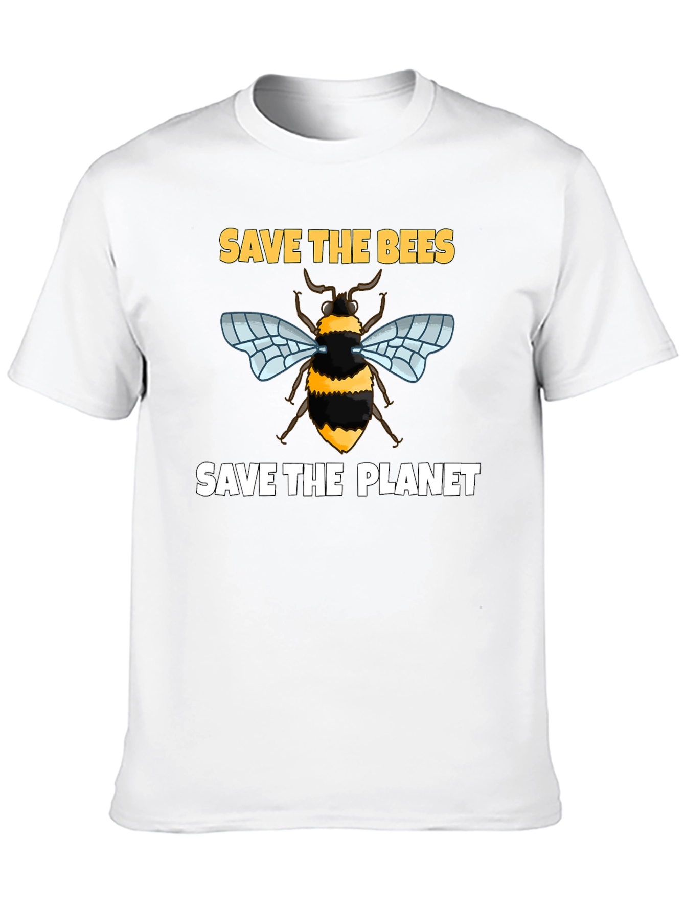 Save the Bees T-Shirt Black Cotton Tee