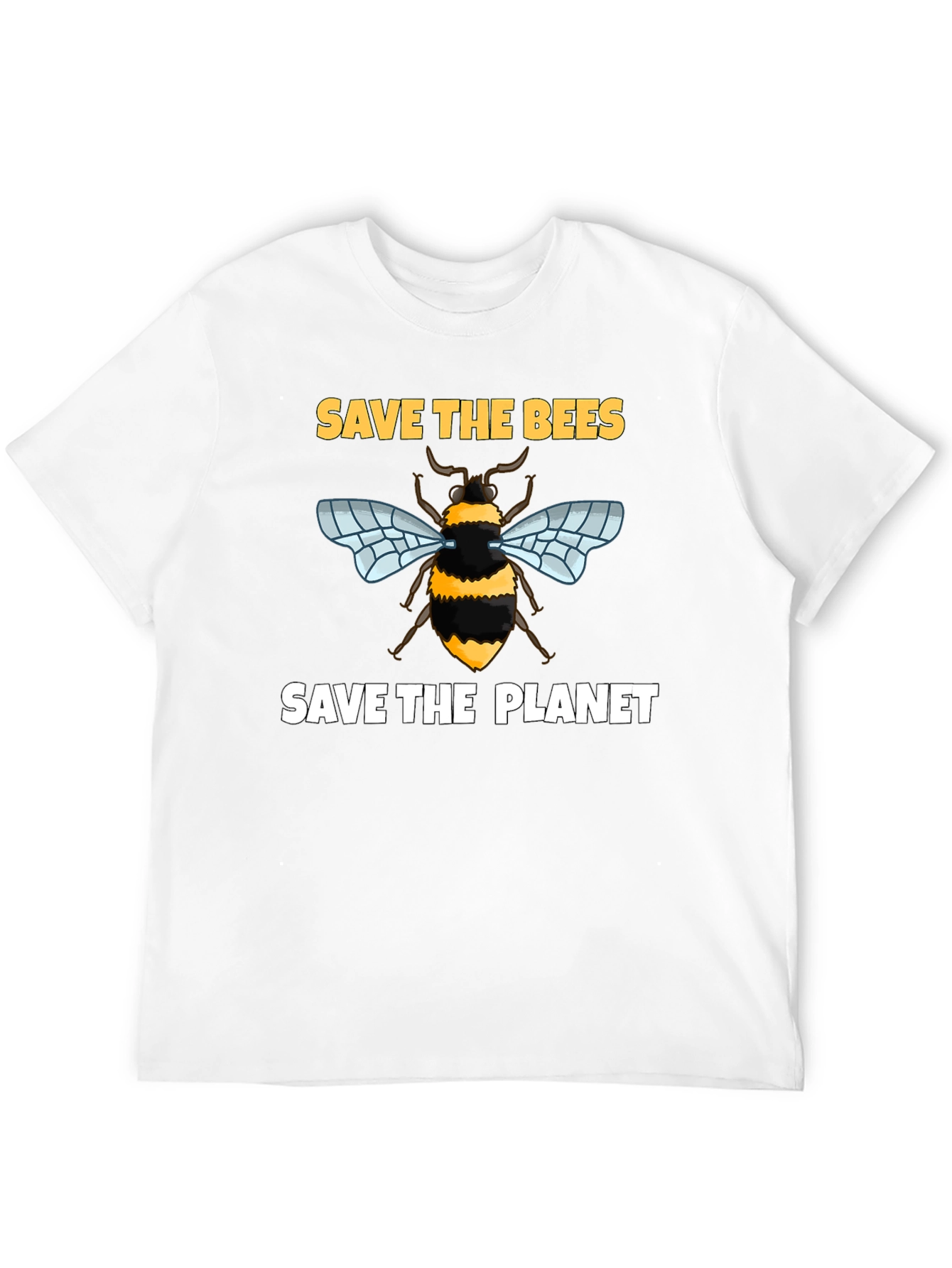 Save the Bees T-Shirt Black Cotton Tee