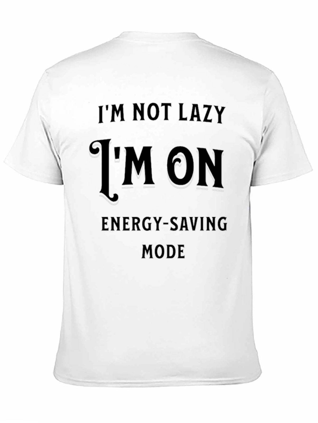 Funny Energy-Saving Mode Graphic Tee for Men