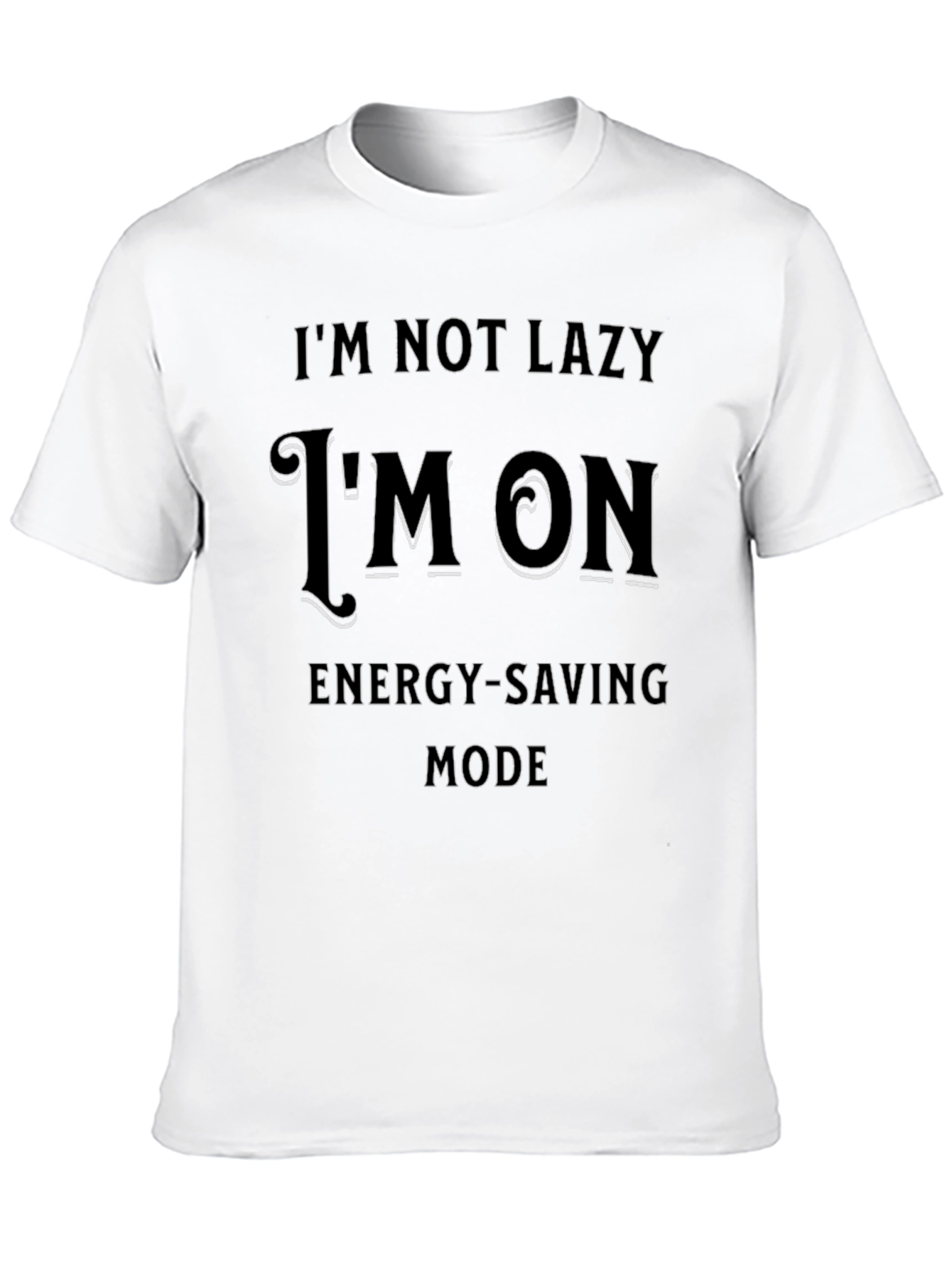 Funny Energy-Saving Mode Graphic Tee for Men
