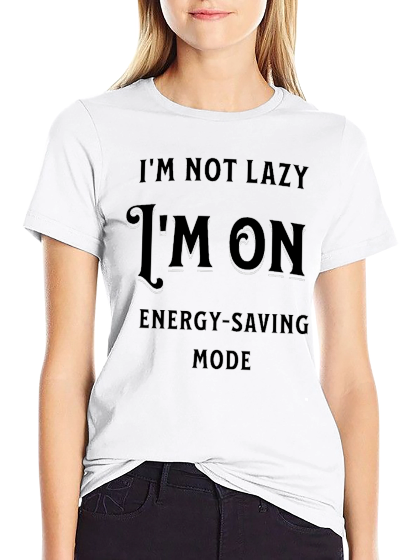 Funny Energy-Saving Mode Graphic Tee for Men
