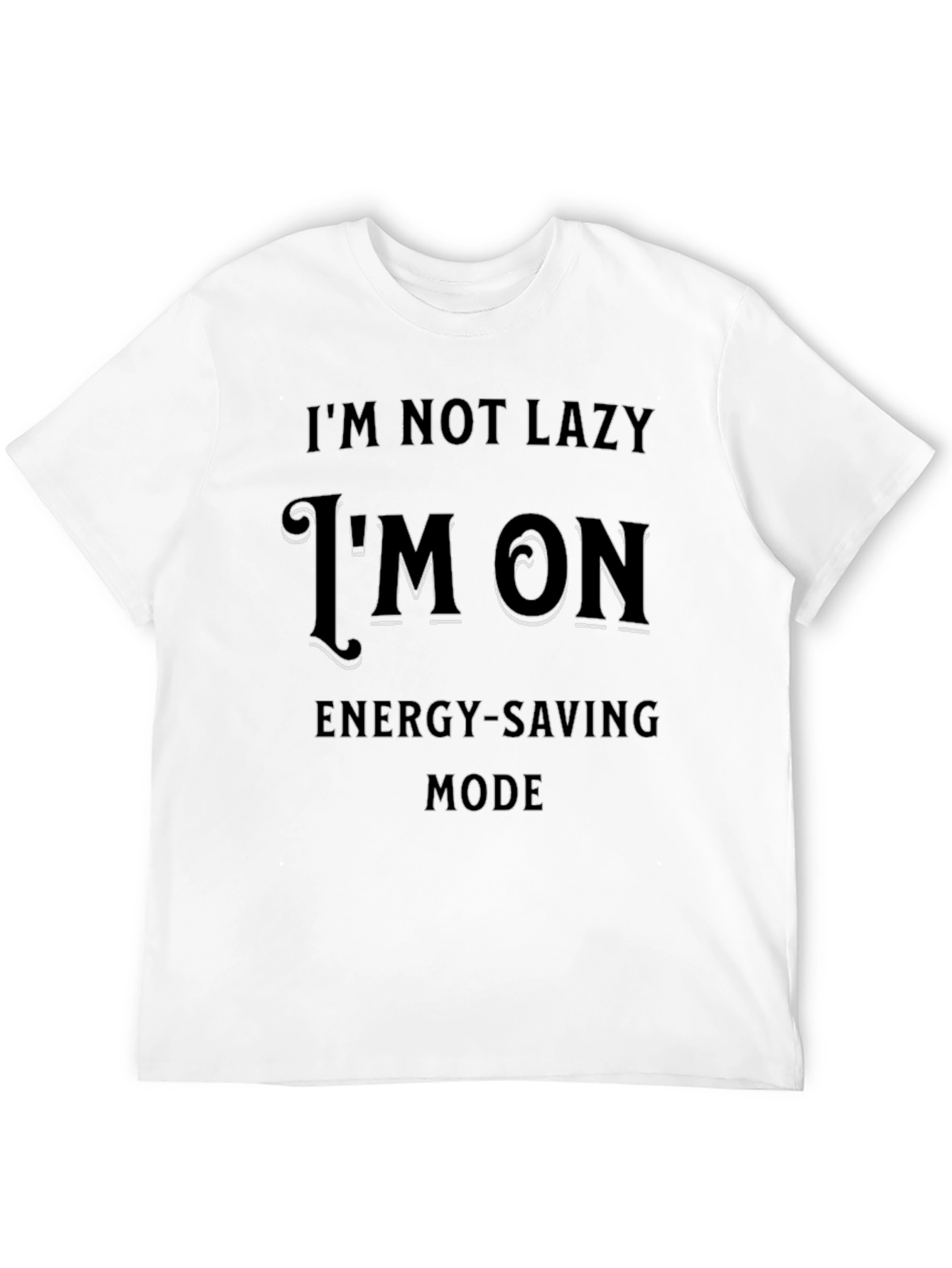Funny Energy-Saving Mode Graphic Tee for Men