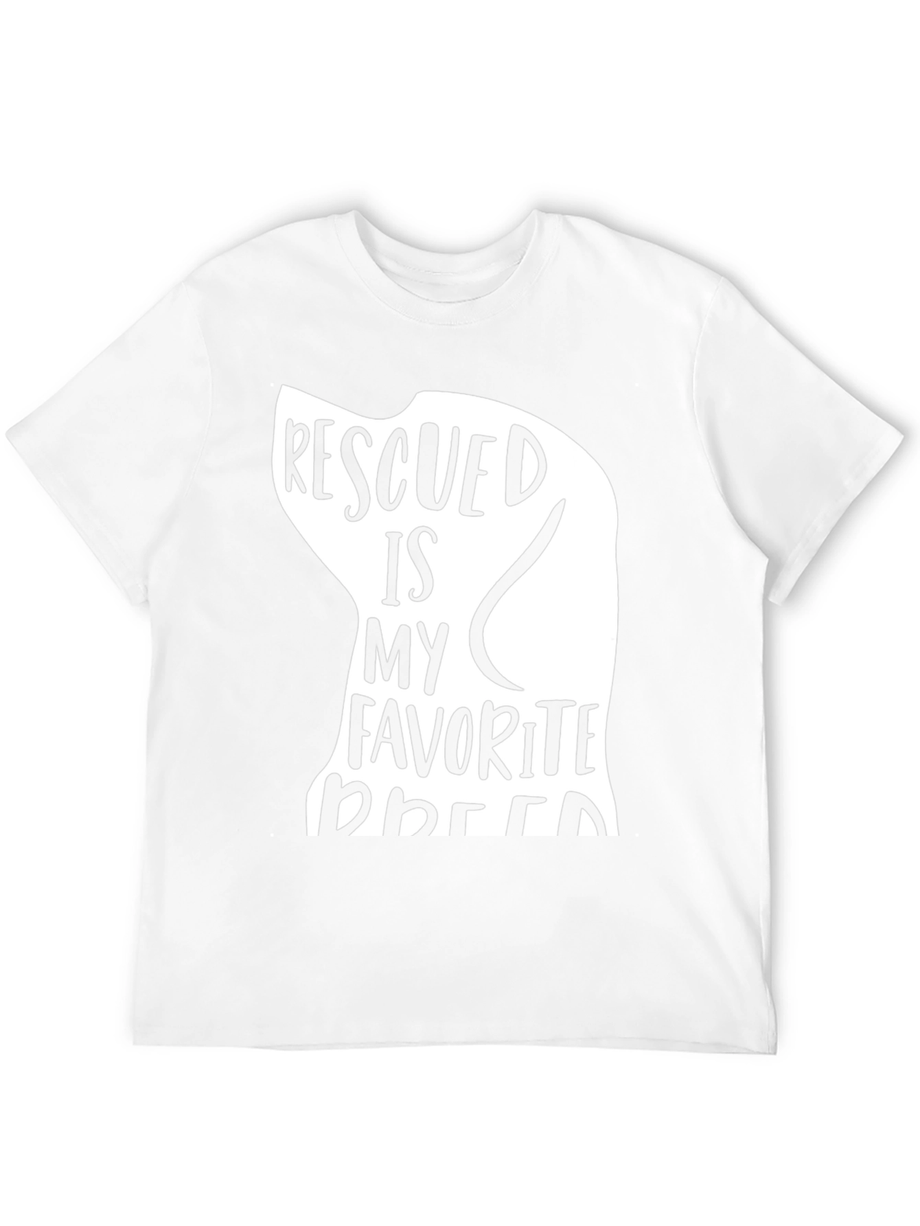 Rescued Is My Favorite Breed T-Shirt - Black