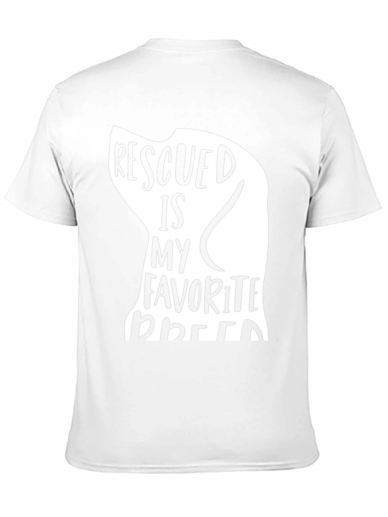 Rescued Is My Favorite Breed T-Shirt - Black