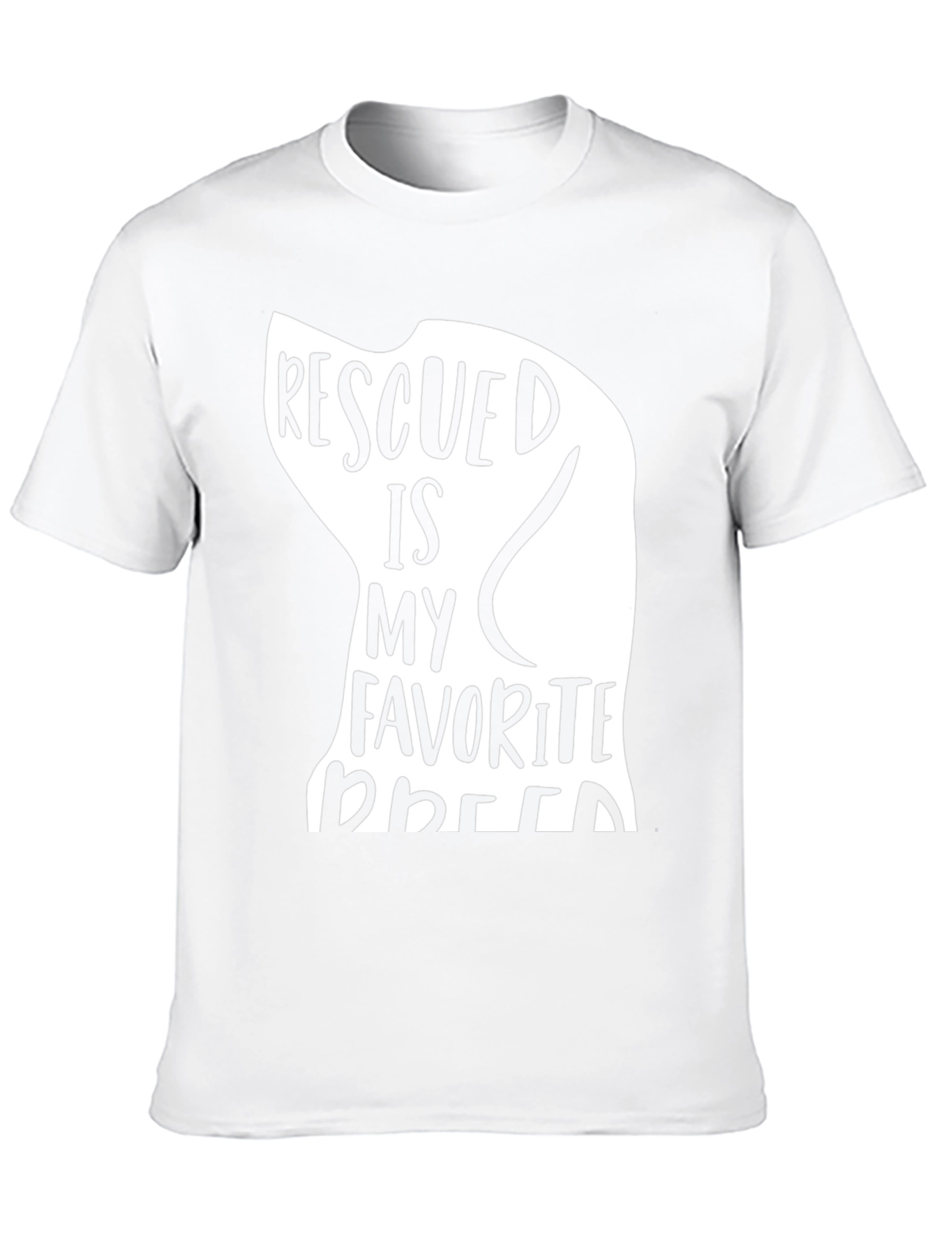 Rescued Is My Favorite Breed T-Shirt - Black