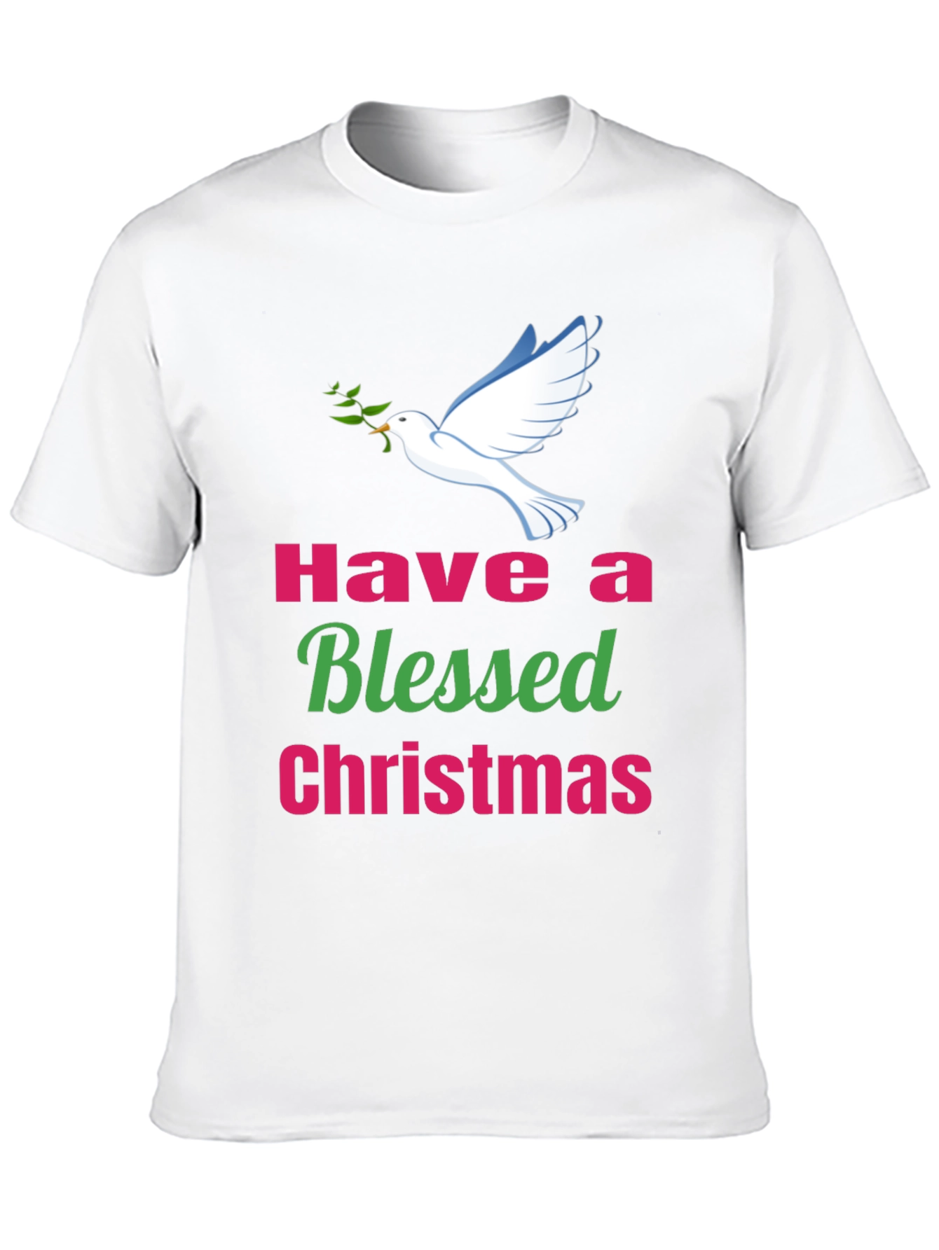 Blessed Christmas T-Shirt - Dove Peace Holiday Tee