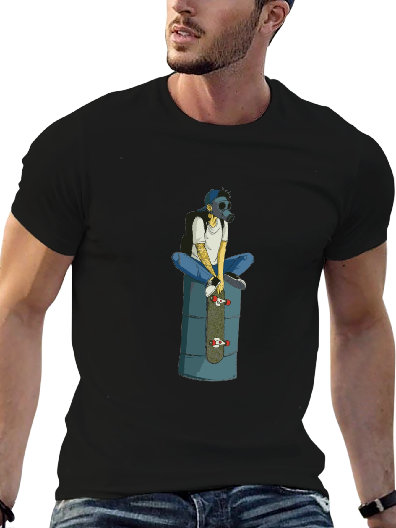 Urban Gas Mask Skater Graphic Tee