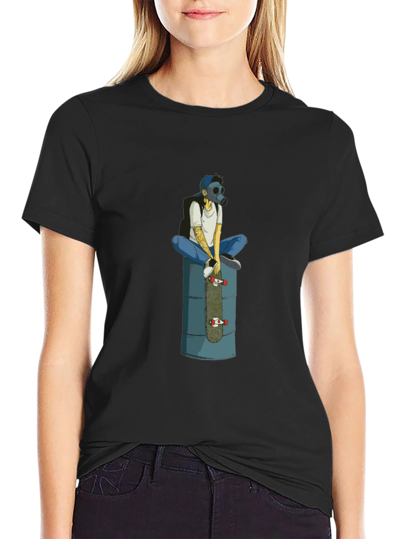 Urban Gas Mask Skater Graphic Tee
