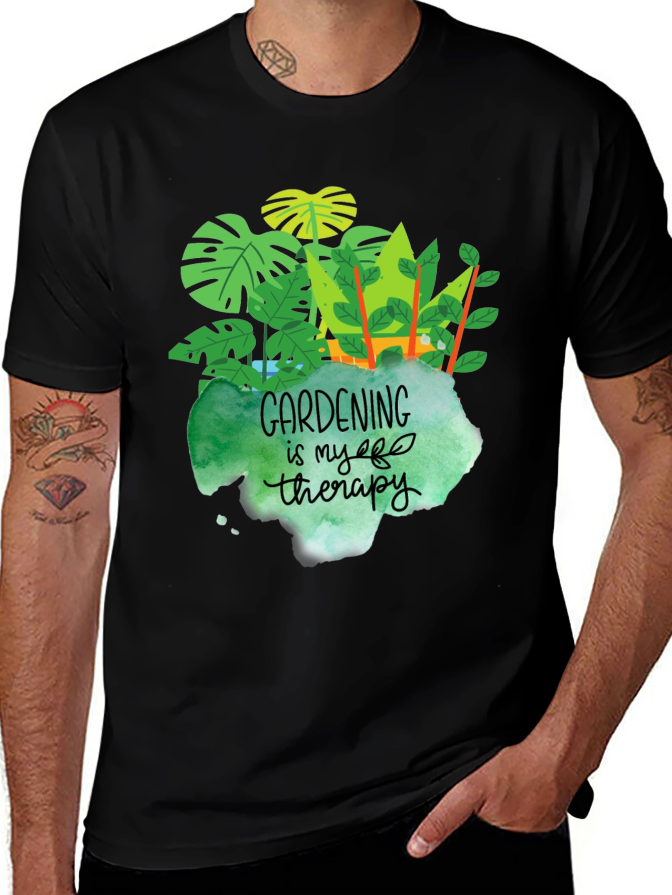 Gardening is My Therapy Graphic T-Shirt