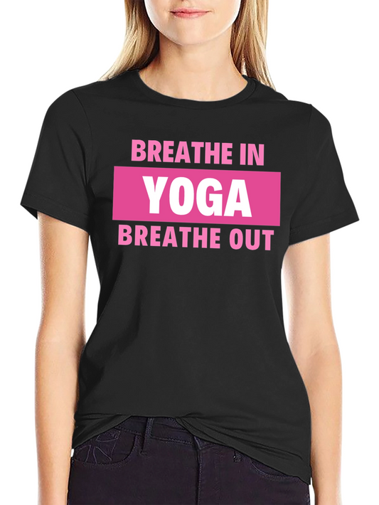Yoga Breathe In Breathe Out Graphic Tee