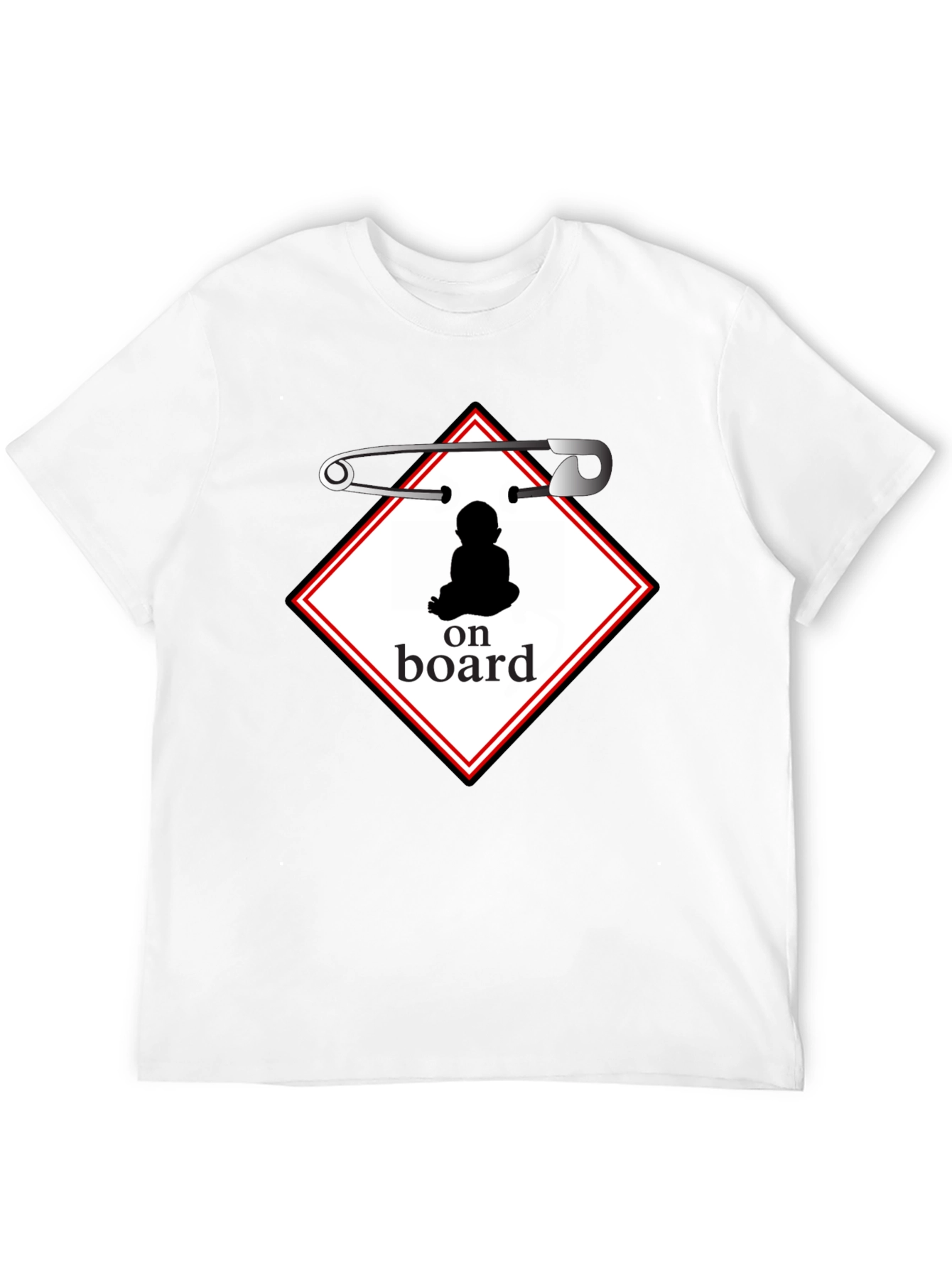 Baby On Board Graphic Tee - Black Cotton Shirt