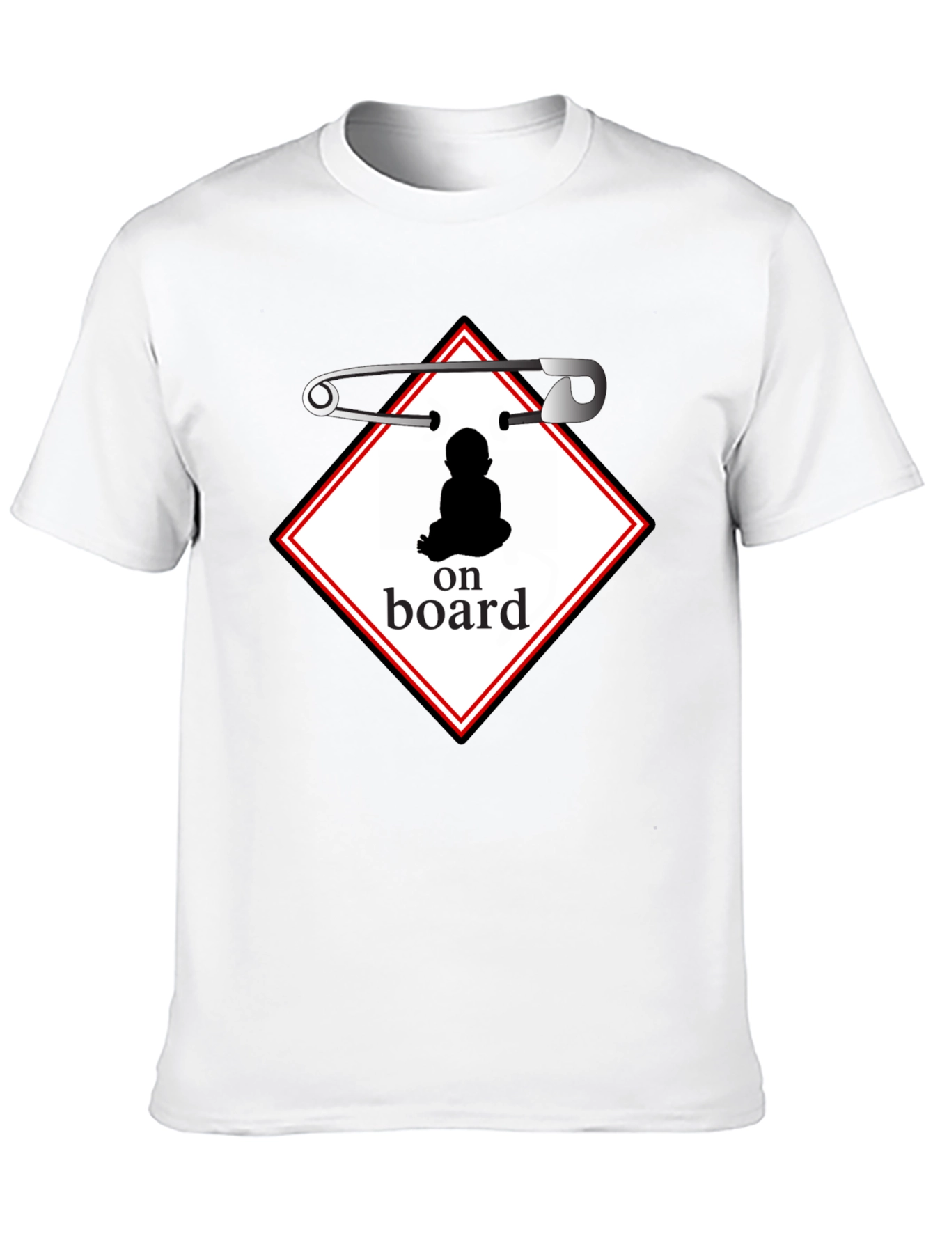 Baby On Board Graphic Tee - Black Cotton Shirt