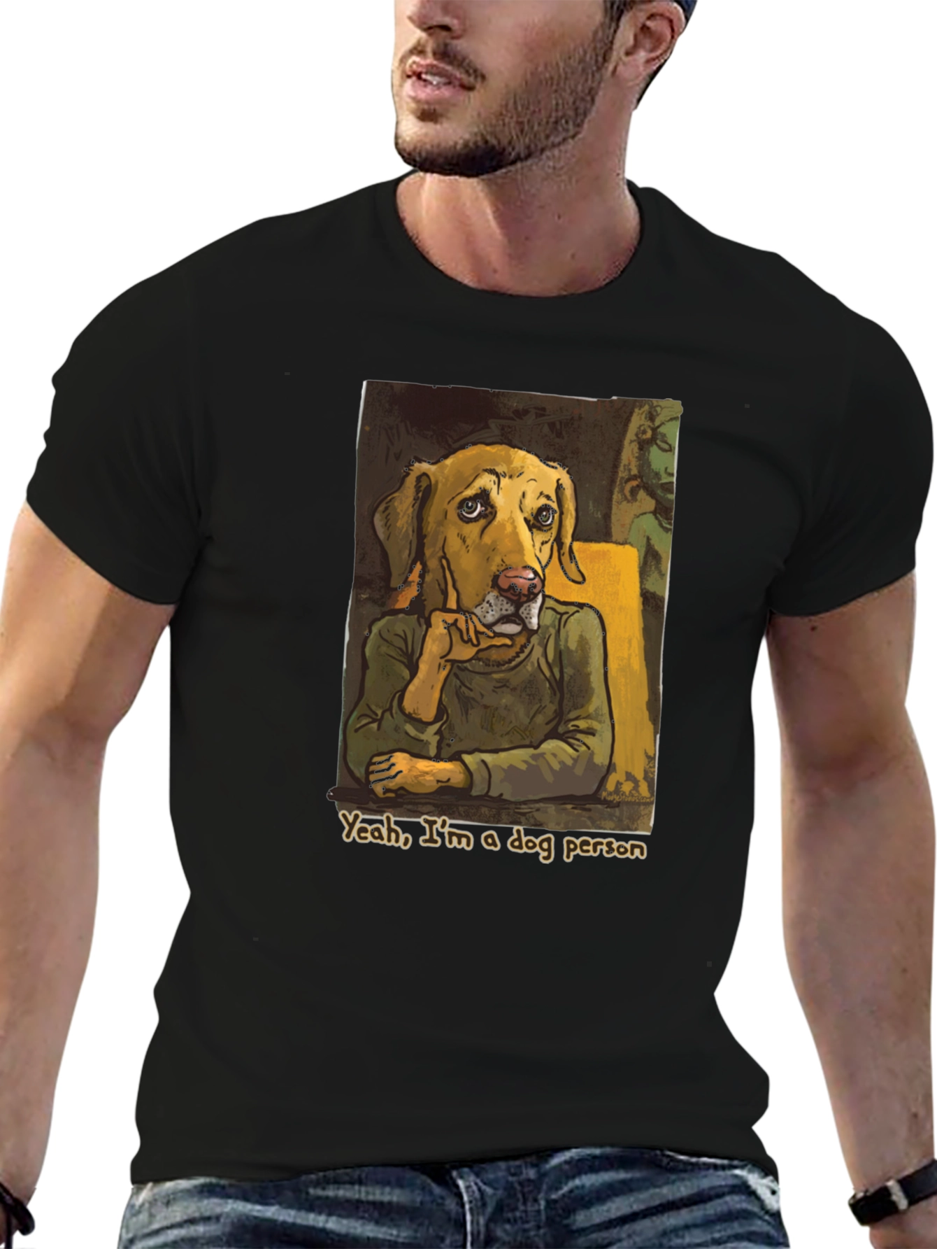 Dog Person Graphic Tee - Black