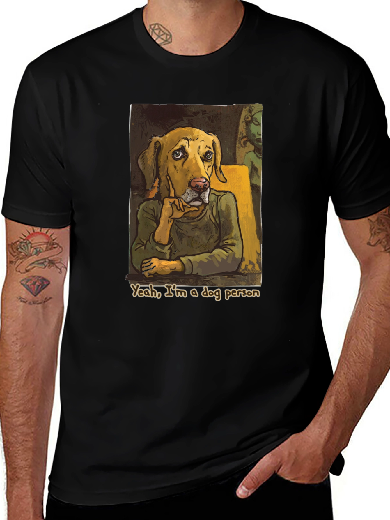 Dog Person Graphic Tee - Black
