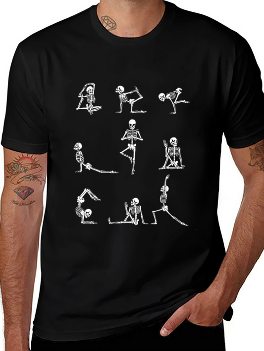 Yoga Skeleton T-Shirt - Funny Halloween Tee