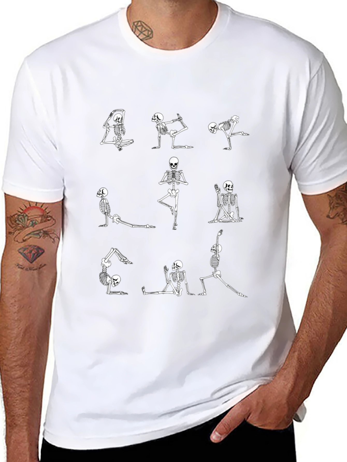 Yoga Skeleton T-Shirt - Funny Halloween Tee