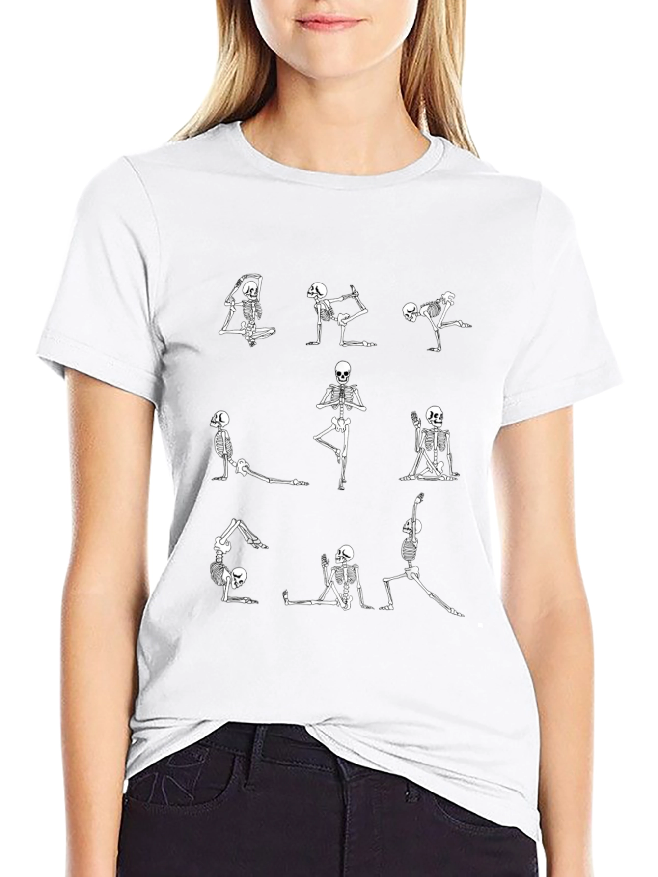 Yoga Skeleton T-Shirt - Funny Halloween Tee