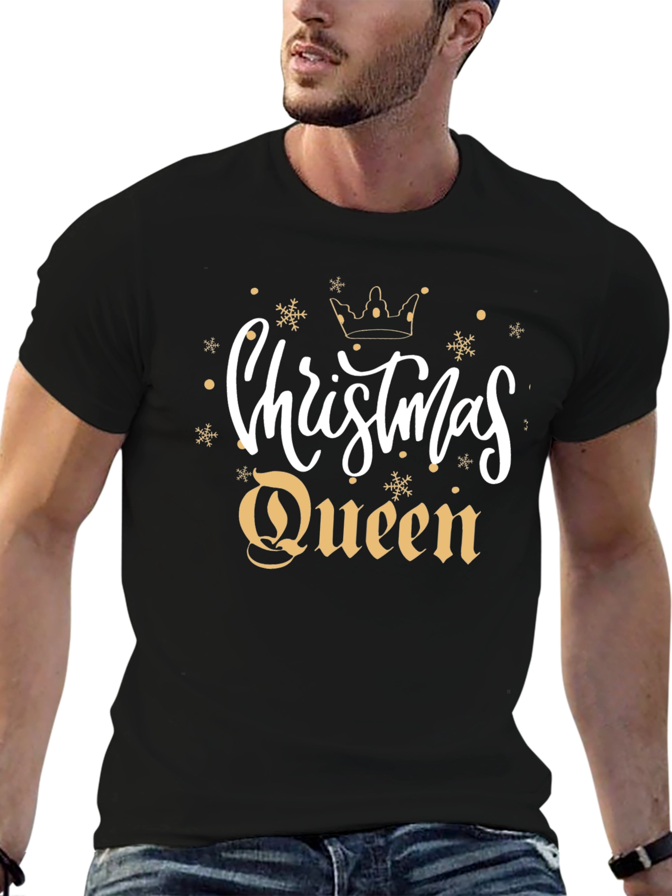 Christmas Queen Black T-Shirt