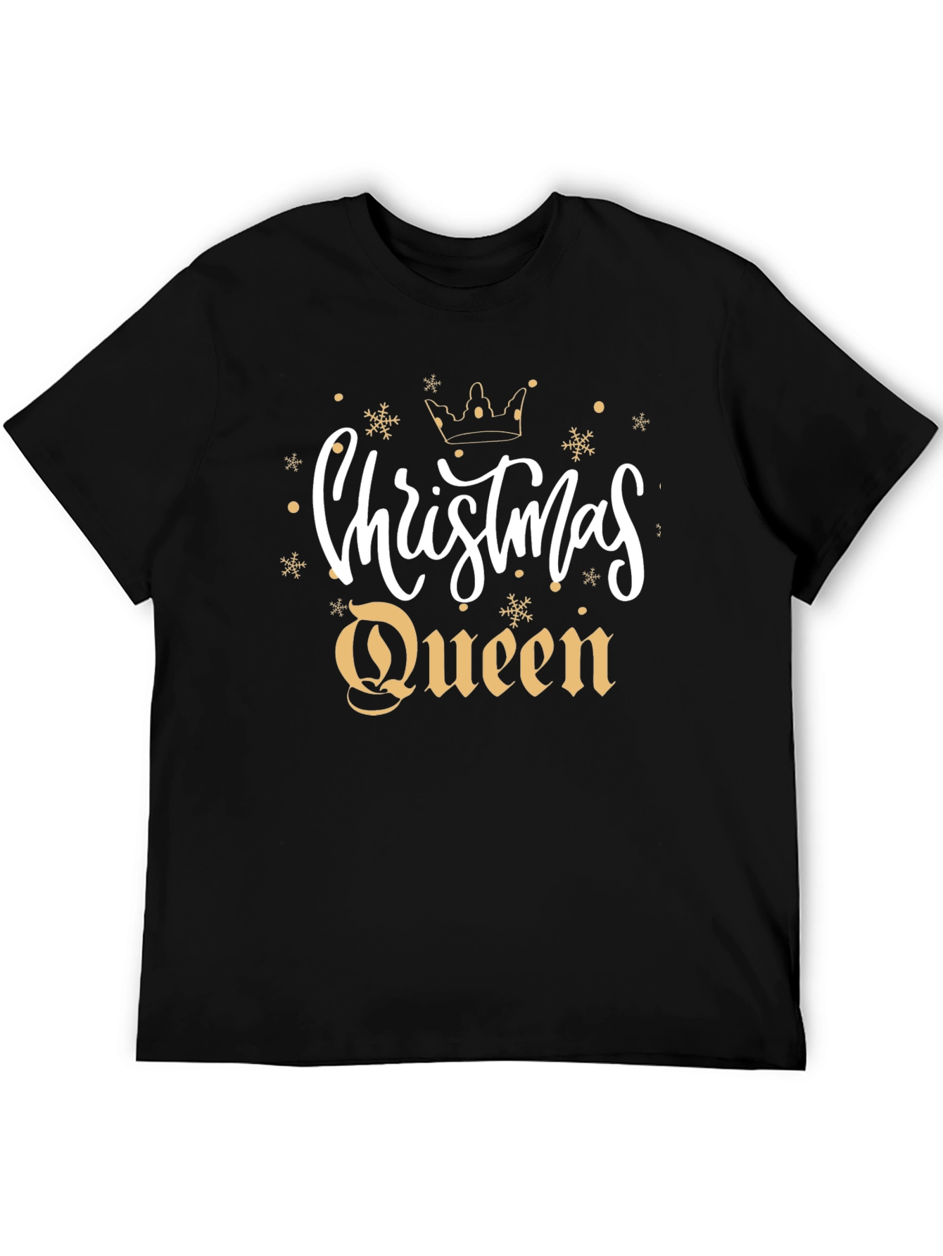 Christmas Queen Black T-Shirt