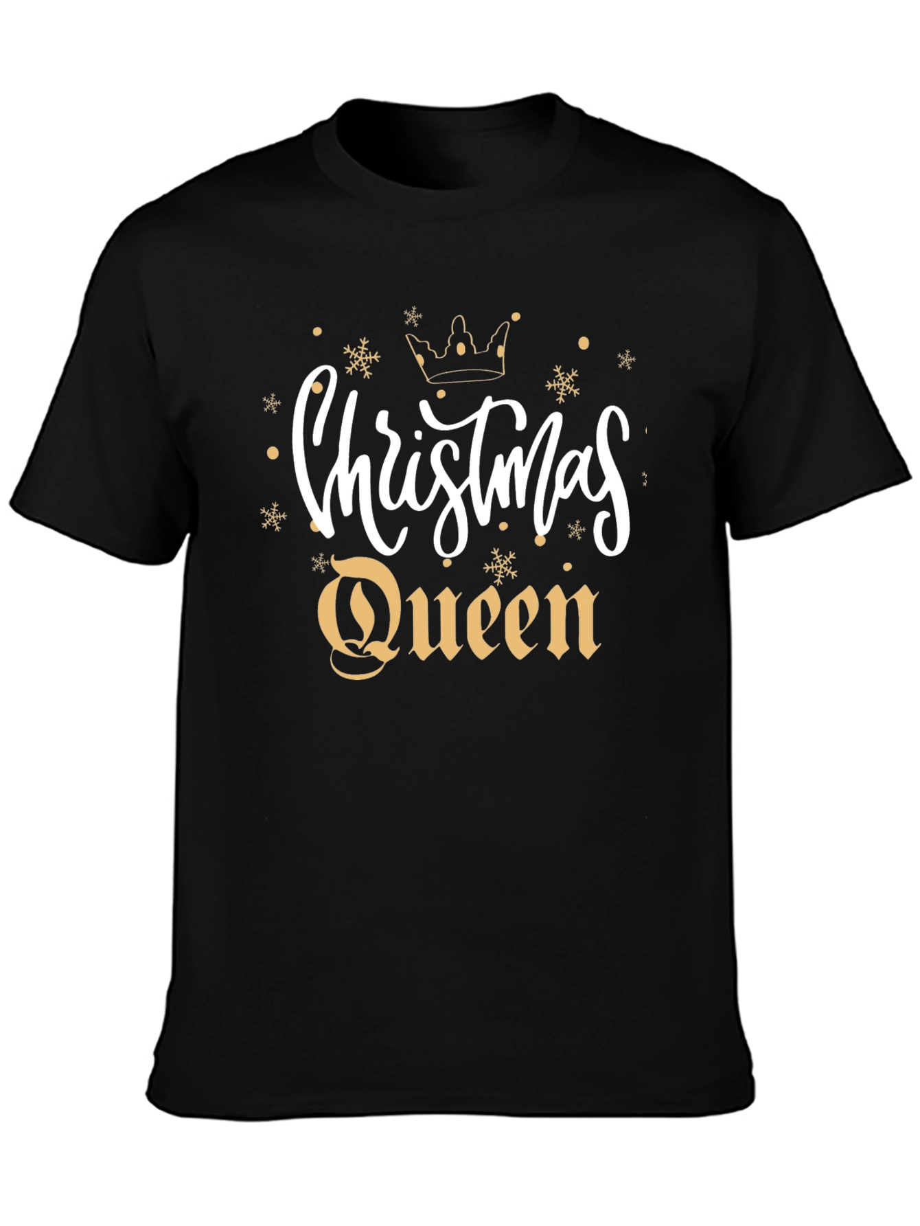 Christmas Queen Black T-Shirt