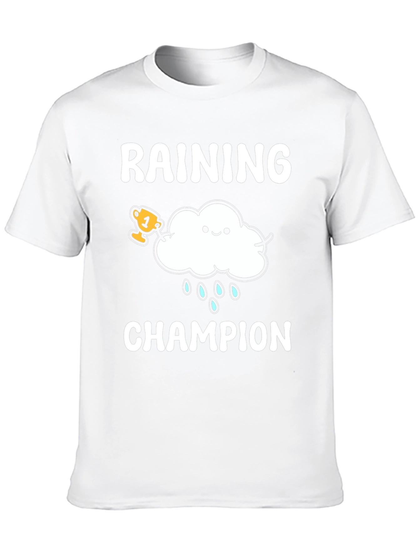 Raining Champion Graphic T-Shirt - Cool Weather Design