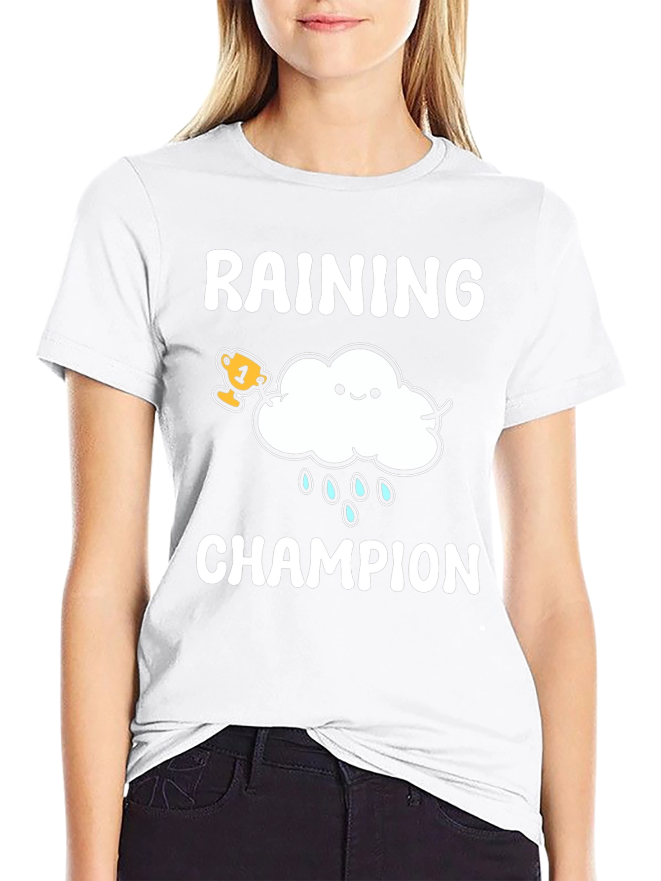 Raining Champion Graphic T-Shirt - Cool Weather Design