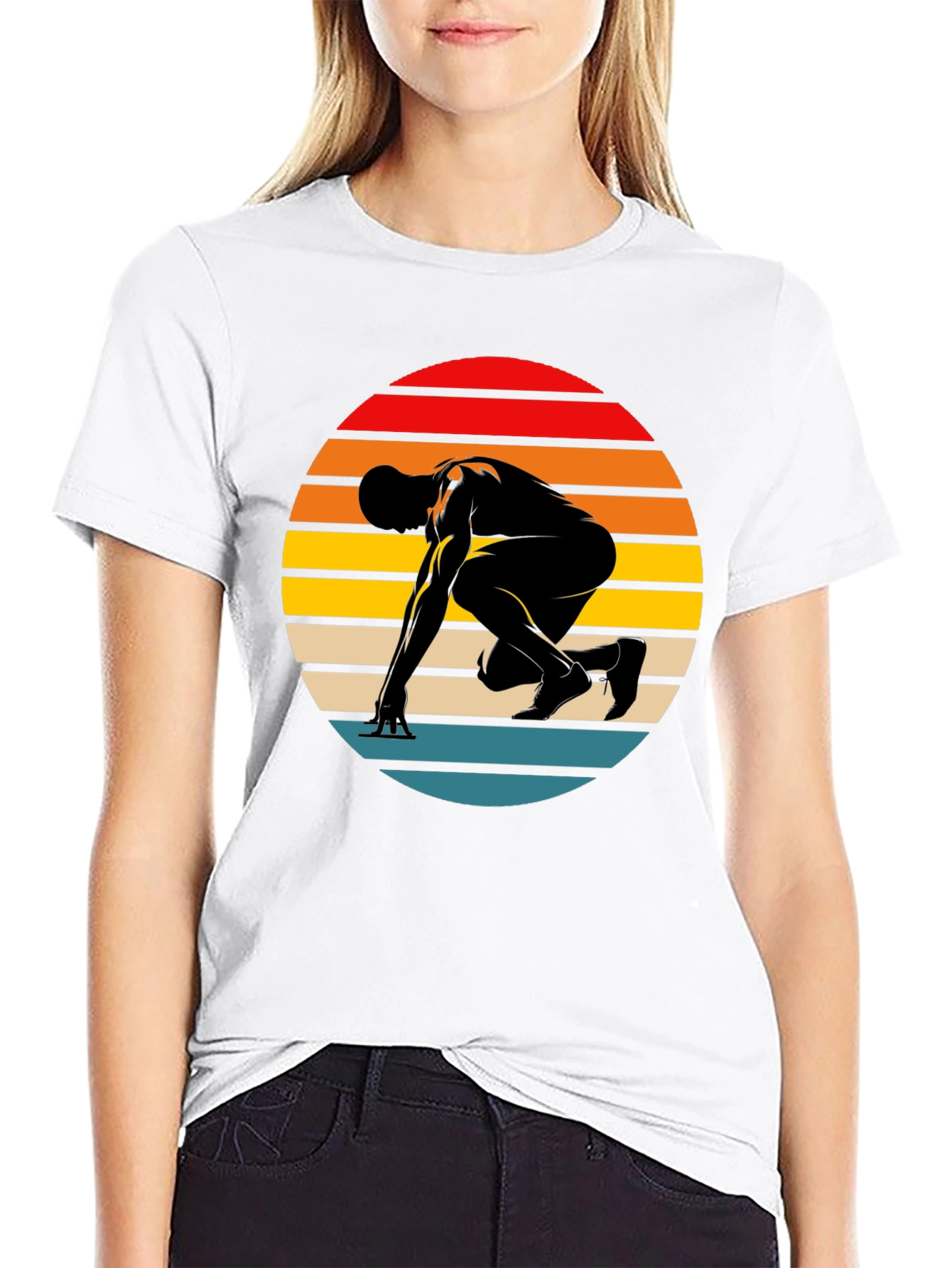 Retro Runner Graphic Tee - Black
