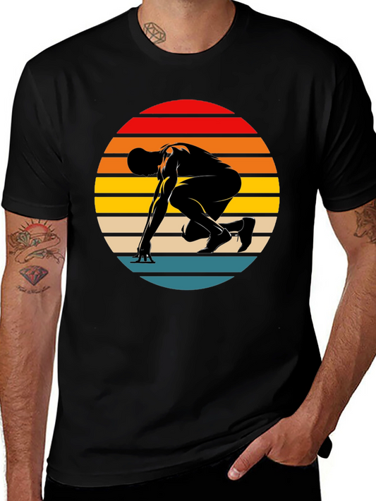 Retro Runner Graphic Tee - Black