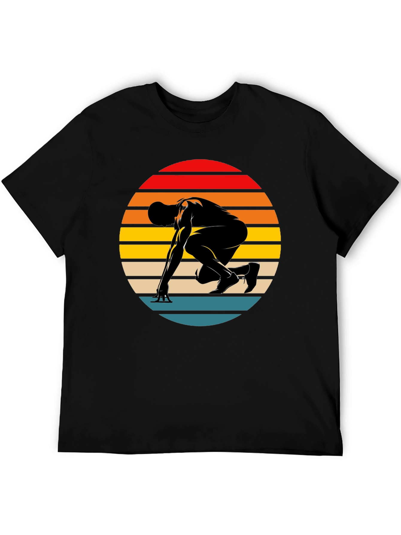 Retro Runner Graphic Tee - Black