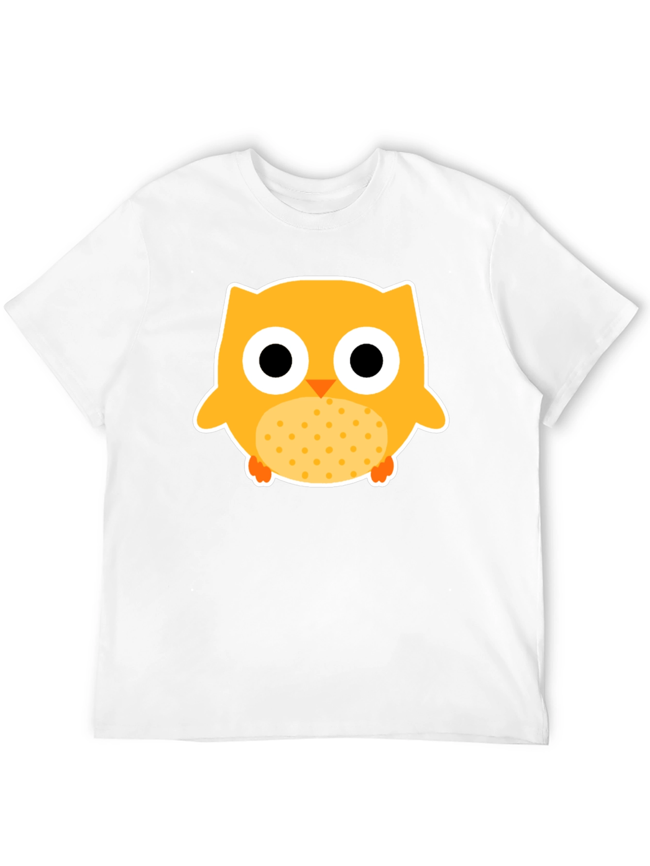 Cute Owl Graphic Tee - Black Cotton T-Shirt