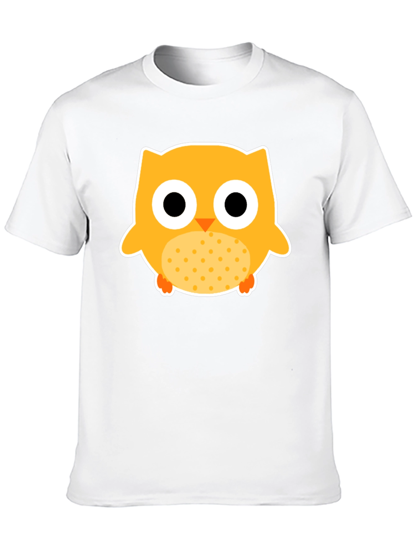 Cute Owl Graphic Tee - Black Cotton T-Shirt